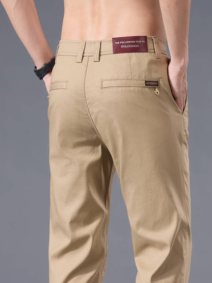 Pantaloni Casual Slim-Fit da Uomo - Traspiranti per Tutte le Stagioni Lavabili in Lavatrice con Vita Classica, Nero Unito per un Abbigliamento Casual Versatile, Aspetto di Alta Gamma | Vestibilità Comoda