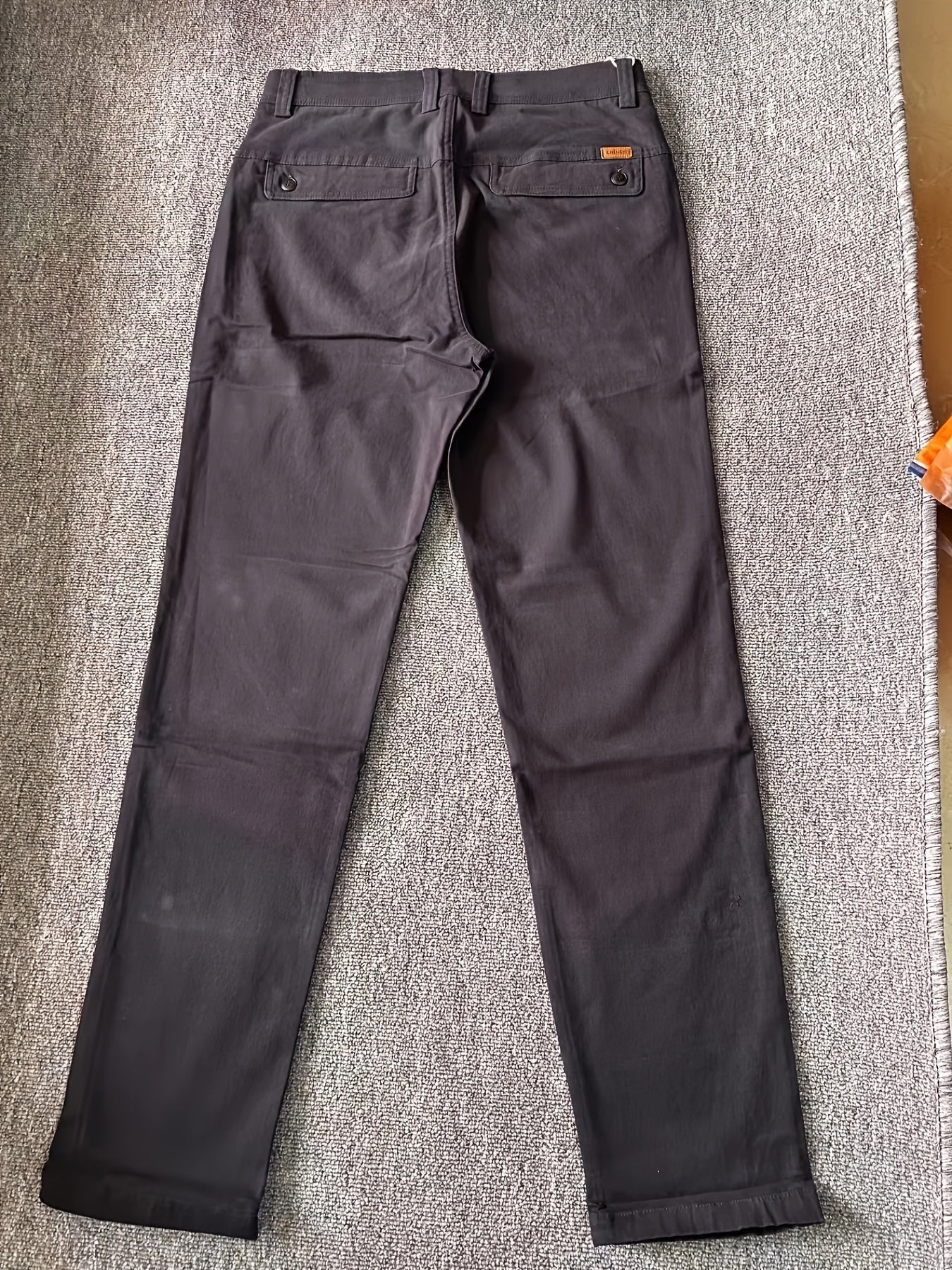 Pantaloni Eleganti da Uomo Bedford in Tessuto Elasticizzato Khaki per Look Business Casual e Viaggi, Primavera/Autunno