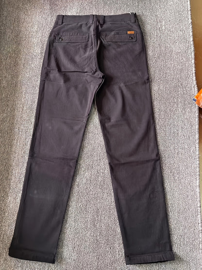 Pantaloni Eleganti da Uomo Bedford in Tessuto Elasticizzato Khaki per Look Business Casual e Viaggi, Primavera/Autunno