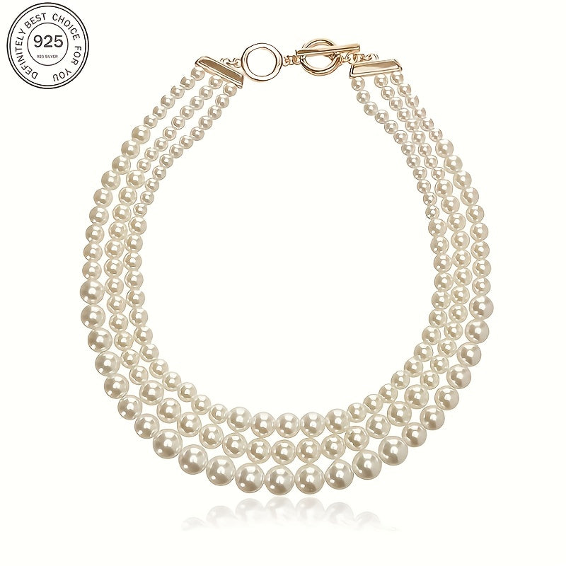 Perle d'acqua dolce in argento 925, regalo per la Festa della Mamma e San Valentino, effetto sbiancante beige chiaro, miglioramento del temperamento, ideale per occasioni sociali, feste e cerimonie adulte, gioiello elegante essenziale per donne, con scato