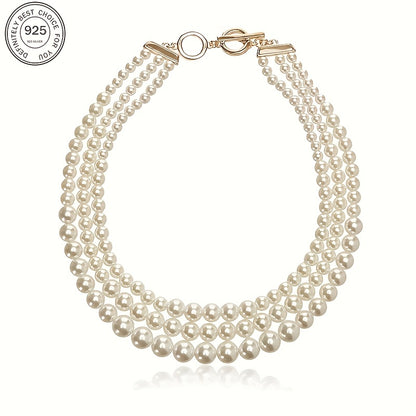 Perle d'acqua dolce in argento 925, regalo per la Festa della Mamma e San Valentino, effetto sbiancante beige chiaro, miglioramento del temperamento, ideale per occasioni sociali, feste e cerimonie adulte, gioiello elegante essenziale per donne, con scato