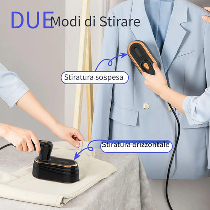 PANCERKA 1pc Piastra Vapore a Mano per Abiti, 1200W 2-in-1 Piegatura e Vapore, Piastra Grande, Rimuovi Rughe per Tessuti per Casa e Viaggio (Spina EU), Piastra Vapore per Abiti da Viaggio, Design Piastra Sottile, Costruzione Piastra Durevole, Piastra Vapo