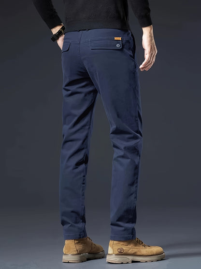 Pantaloni Uomo Autunno 2024, Business Casual di Alta Qualità in Cotone a Gamba Dritta Elasticizzata per Lavoro e Tempo Libero. Stile Moderna, Vestibilità Sartoriale Tessuto Traspirante. Ideali Per Impiegati E Abbigliamento Metropolitano