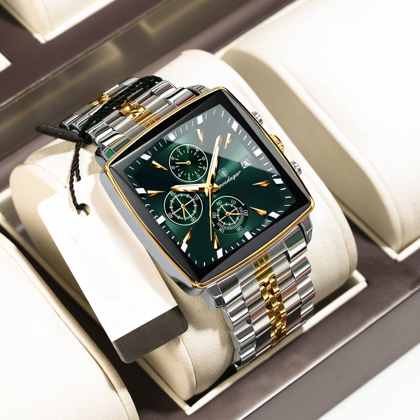 Orologio Sportivo Casual Els, Movimento al Quarzo in Acciaio Inossidabile, Resistente all'Acqua 3ATM, Lancette Luminose, Cronografo, Cassa in Lega di Zinco, Alimentato a Batteria Non Ricaricabile