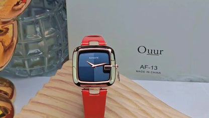 Orologio Quadrato a Quarzo per Donna, Stile Semplice e Individuale, Orologio di Lusso con Blocco di Colore