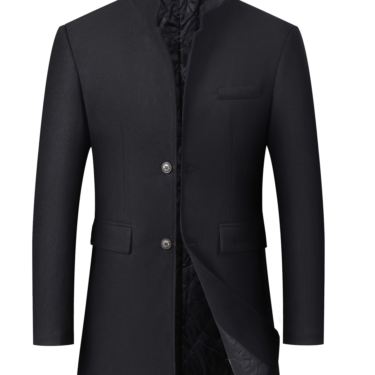 Linea Uomo+ Elegance - Giacca Invernale Uomo - Slim Fit con Collo Alto, Lunghezza a Metà Coscia, Chiusura Frontale a Bottoni