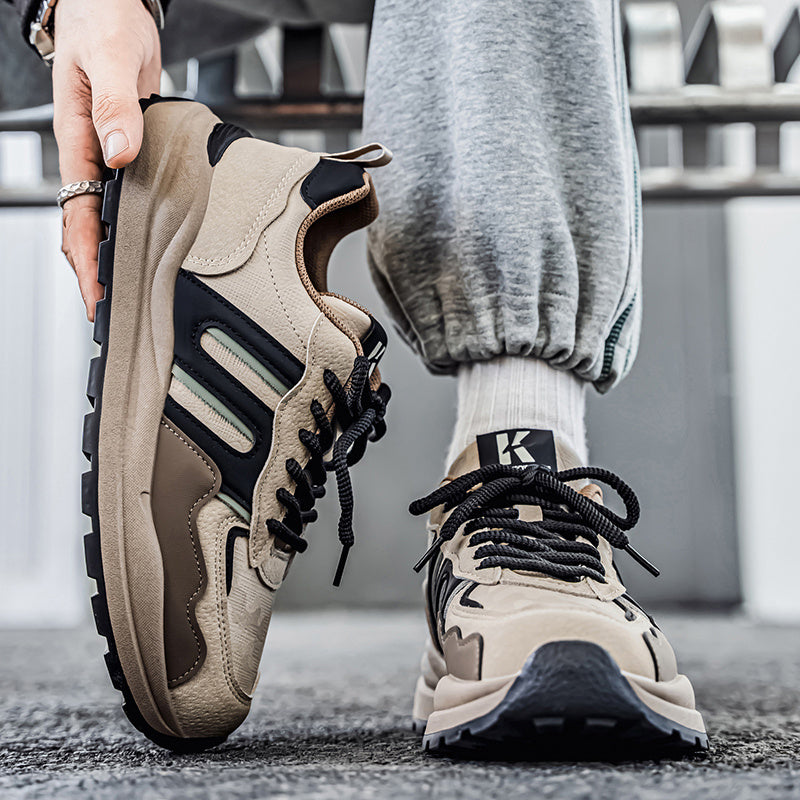 Scarpe Forrest Gump in Microfibra Autentica per Autunno e Inverno, Sneakers alla Moda con Aumento Altezza