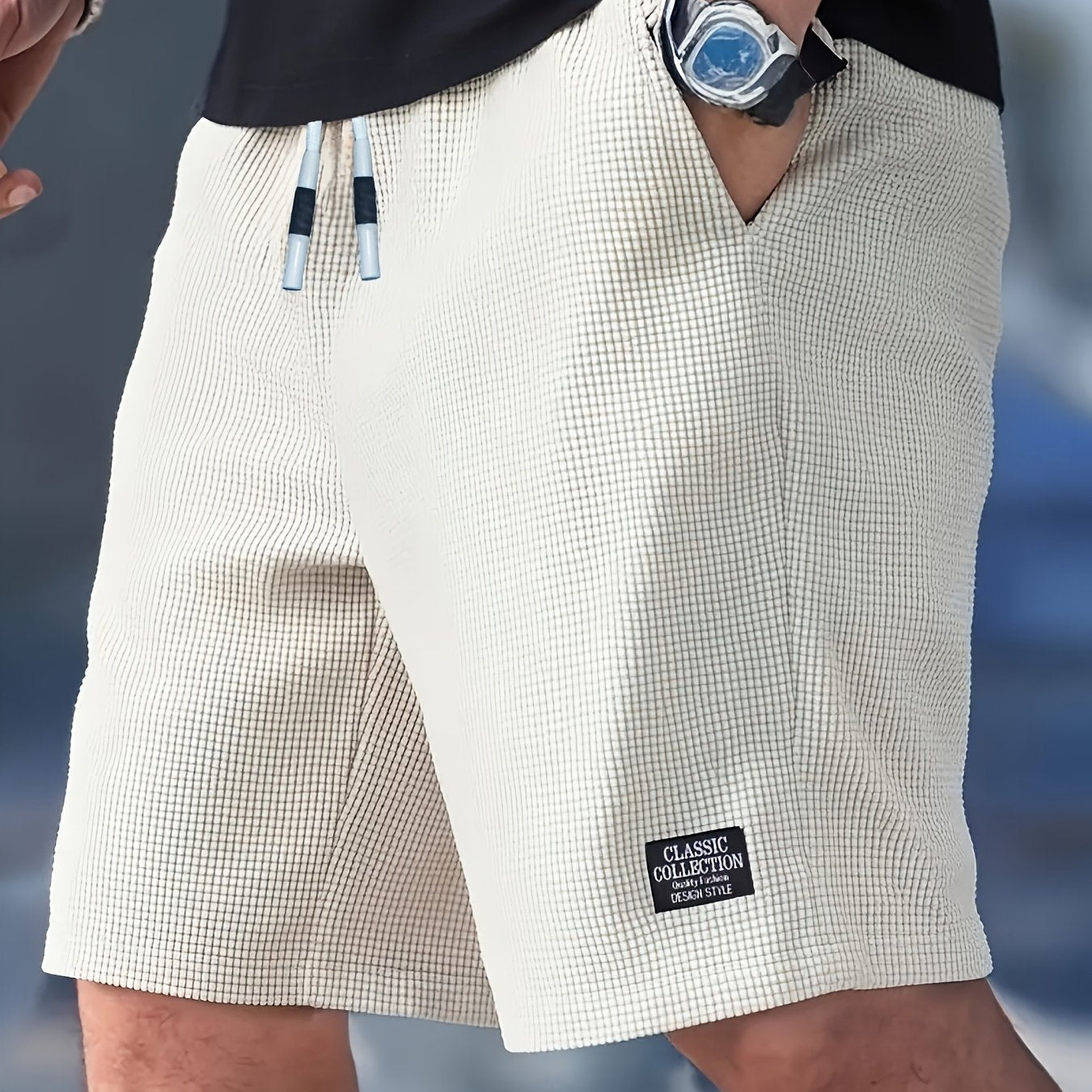 Pantaloncini Casual Leggeri Uomo con Cintura Regolabile - Pantaloncini Estivi in Poliestere Leggero per Spiaggia, Palestra e Outdoor - Pantaloni Sportivi Asciugatura Rapida per Nuoto, Attività Ricreative, Costume da Bagno, Design Sportivo e Resistente