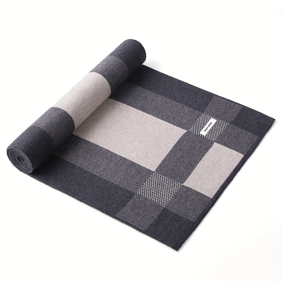 Sciarpa a Quadri Uomo in Tessuto Simil-Lana - Calda Cravatta Invernale, Elegante Regalo di Natale/Ringraziamento per Marito/Padre/Uomo d'Affari - Accessorio Formale Morbido (Lavaggio a Mano/Lavaggio a Secco) - Compatibile con Completi e Cravatte