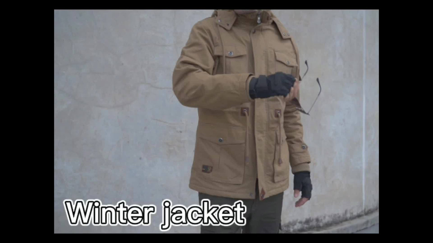 Linea Uomo+ Elegance - Giacca da uomo con cappuccio e imbottitura in pile