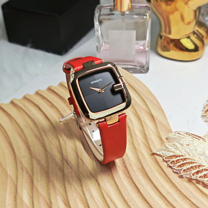 Orologio Quadrato a Quarzo per Donna, Stile Semplice e Individuale, Orologio di Lusso con Blocco di Colore