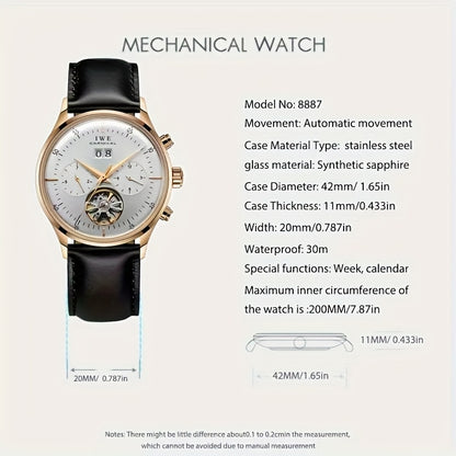 Orologio Meccanico Multifunzione di Lusso Uomo I&W Carnival, Orologio Sottile e alla Moda Automatizzato, Regalo per le Vacanze