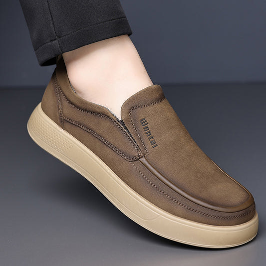 1 Paio di Scarpe da Uomo Slip-On Moccasins - Scarpe Casual Leggere con Suola Morbida e Punta Rotonda, Colorazione Marrone e Beige, Perfette per Abbigliamento Casual e Attività All'Aperto, Regalo Ideale per Uomini, Calzature Comode per Tutti i Giorni, Desi