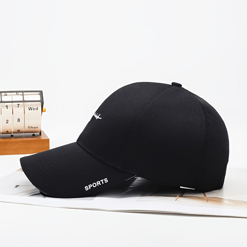 Linea - Cappellino da baseball con visiera curva classico, versatile e alla moda, con ricamo