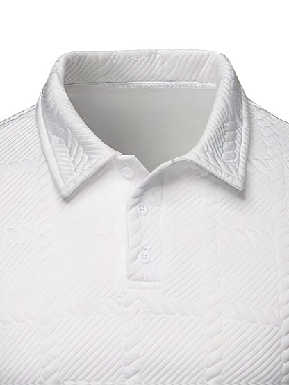 Nuove magliette polo da uomo per la primavera e l'autunno, eleganti e casual magliette jacquard in maglia per uomo.