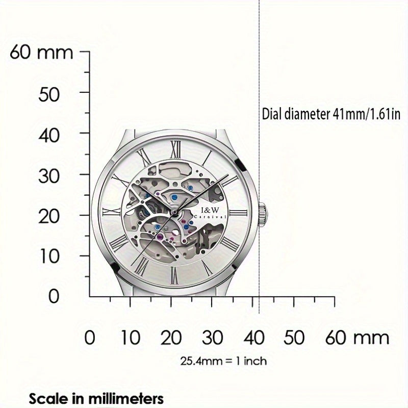 Orologio da polso per uomo Skeleton, movimento meccanico automatico giapponese, orologio da polso alla moda per uomo, senza batteria