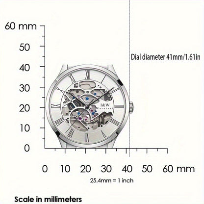 Orologio da polso per uomo Skeleton, movimento meccanico automatico giapponese, orologio da polso alla moda per uomo, senza batteria
