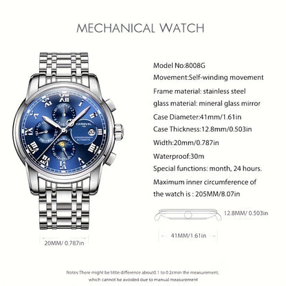 Orologio Sportivo Multifunzionale di Lusso per Uomo [I&W Carnival], Orologio Meccanico Automatico Impermeabile Casual, Regalo da Festival