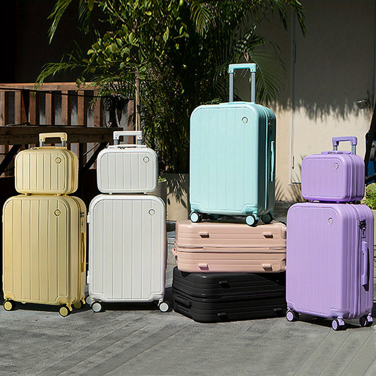 Valigia da Viaggio pz: Set di 3 Pezzi con Ruote Girevoli, Valigie Eleganti in Verde Pratico per Viaggi, Include Valigie Premium da 14/20/28 Pollici