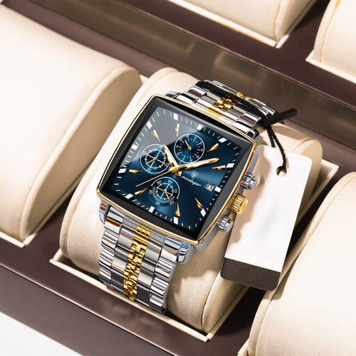 Orologio Sportivo Casual Els, Movimento al Quarzo in Acciaio Inossidabile, Resistente all'Acqua 3ATM, Lancette Luminose, Cronografo, Cassa in Lega di Zinco, Alimentato a Batteria Non Ricaricabile