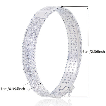 Un bracciale di lusso con brillanti in zirconia a stella piena in argento 925 per le signore, ideale per l'estate. Include un regalo classico e ipoallergenico per la cena, con scatola regalo esclusiva. Perfetto per Natale, San e Pasqua.