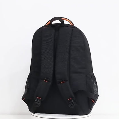 Zaino da Viaggio di Grande Capacità per Uomini - Nylon Resistente, Spallacci Regolabili, Borsa Multiscomparti per Affari e Scuola, Nero, Zaino da Viaggio
