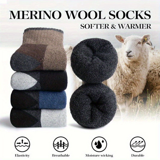 5 Paia Calzini da Uomo in Velluto - Morbidi, Caldi, Traspiranti e Anti-Umidità, Tinta Unita, Perfetti per Attività Indoor & Outdoor, Ideali per Escursionismo, Campeggio e Abbigliamento Casual, Calze da Trekking | Calze Tinta Unita | Calze con Texture Morb
