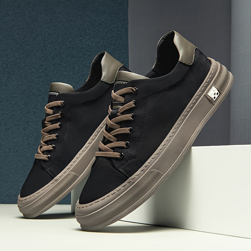 Scarpe da ginnastica basse in mesh traspirante per uomo - Scarpe casual e business casual leggere con chiusura a lacci, colorazione grigia e beige, suola in gomma per comodità durante tutto il giorno, calzature casual per tutti i giorni, scarpe da ginnast