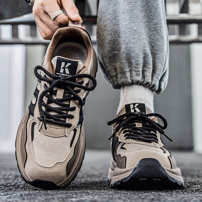 Scarpe Forrest Gump in Microfibra Autentica per Autunno e Inverno, Sneakers alla Moda con Aumento Altezza