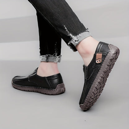 Scarpe fatte a mano per uomo CLOHOO, suola morbida, comode e traspiranti, suola in gomma, scarpe sportive casual resistenti, slip-on, scarpe da ufficio per tutti gli anni, moda giovane