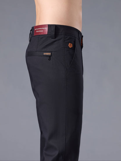 Pantaloni Casual Slim-Fit da Uomo - Traspiranti per Tutte le Stagioni Lavabili in Lavatrice con Vita Classica, Nero Unito per un Abbigliamento Casual Versatile, Aspetto di Alta Gamma | Vestibilità Comoda