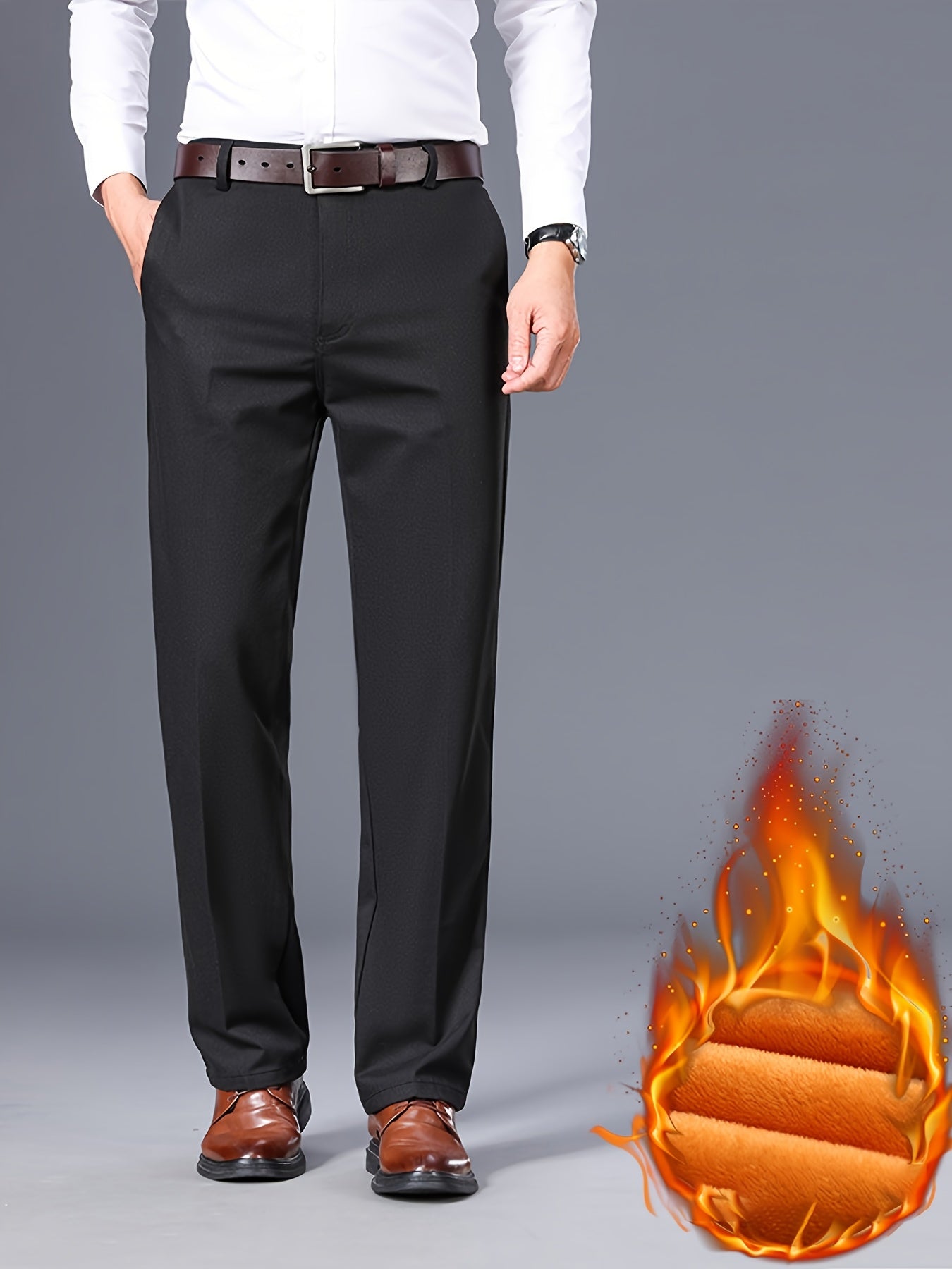 Nuovo Arrivo Inverno Pantaloni Casual Uomo Slim Fit in Puro Cotone Caldi e Versatili