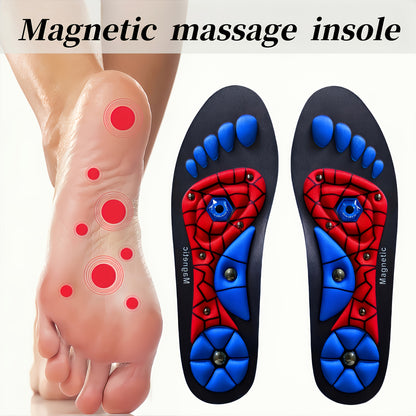 1 Paio di Solette Magnetiche Massaggianti in EVA Antiscivolo con Cuscino Ammortizzante e Traspiranti per Uomo e Donna, Supporto Arco Plantare Lifestyle