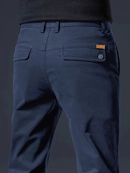 Pantaloni Uomo Autunno 2024, Business Casual di Alta Qualità in Cotone a Gamba Dritta Elasticizzata per Lavoro e Tempo Libero. Stile Moderna, Vestibilità Sartoriale Tessuto Traspirante. Ideali Per Impiegati E Abbigliamento Metropolitano
