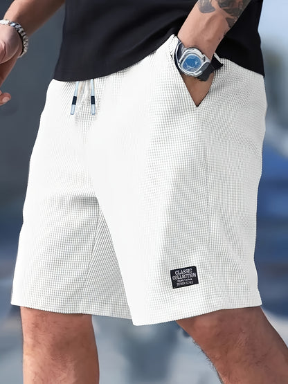 Pantaloncini Casual Leggeri Uomo con Cintura Regolabile - Pantaloncini Estivi in Poliestere Leggero per Spiaggia, Palestra e Outdoor - Pantaloni Sportivi Asciugatura Rapida per Nuoto, Attività Ricreative, Costume da Bagno, Design Sportivo e Resistente