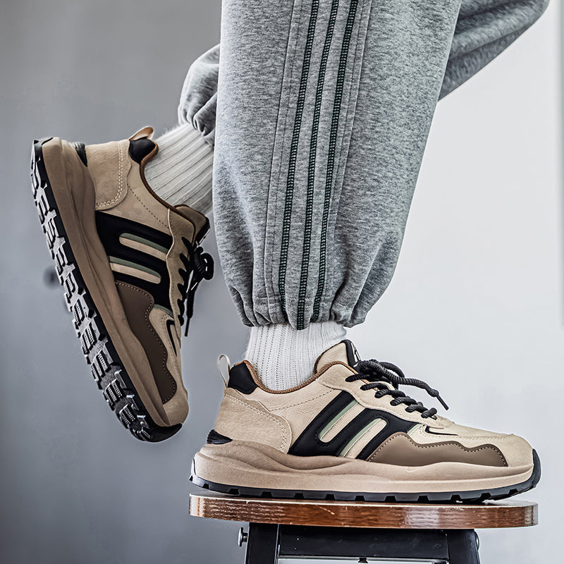 Scarpe Forrest Gump in Microfibra Autentica per Autunno e Inverno, Sneakers alla Moda con Aumento Altezza