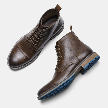 Stivaletti Oxford da uomo Stivaletti con punta a punta Scarpe eleganti da esterno per matrimoni in ufficio