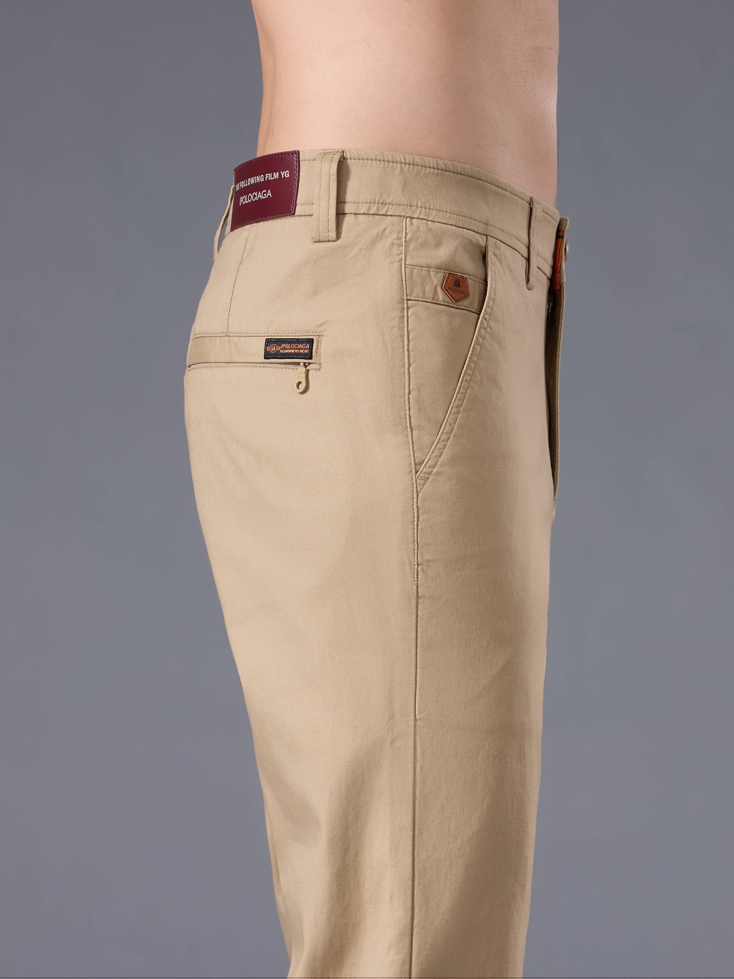 Pantaloni Casual Slim-Fit da Uomo - Traspiranti per Tutte le Stagioni Lavabili in Lavatrice con Vita Classica, Nero Unito per un Abbigliamento Casual Versatile, Aspetto di Alta Gamma | Vestibilità Comoda