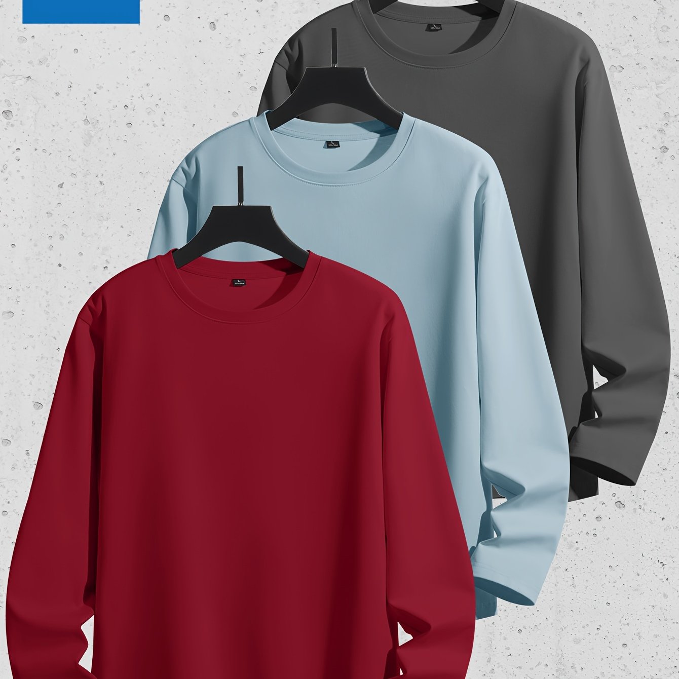 Linea Uomo+ Classic - Jeanswest Maglietta Uomo a Manica Lunga in Puro Cotone