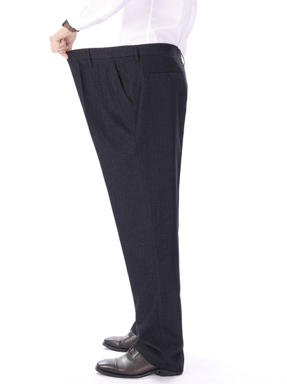 Pantaloni da uomo a tinta unita, taglia comoda, vestibilità regolare