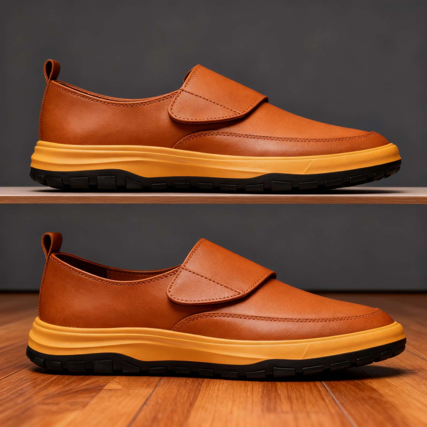 Leon Grant Leather Slip-Ons
