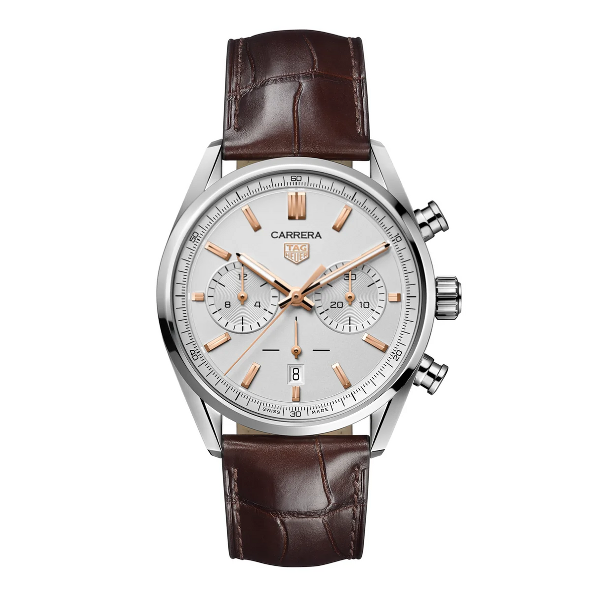 Carrera Heritage Automatic Chronograph 42mm – Silver & Brown
