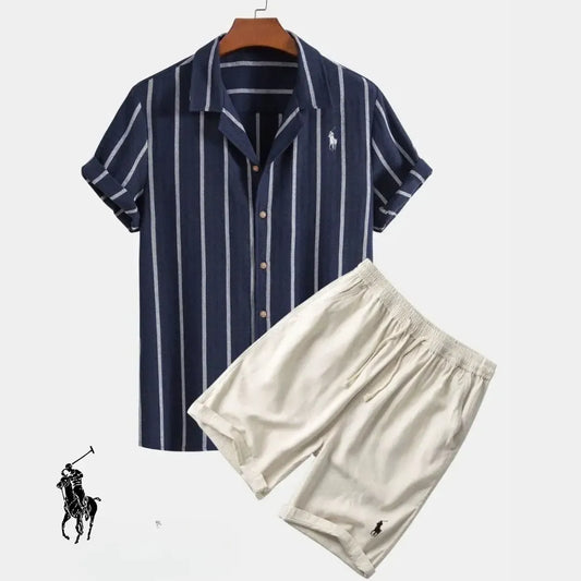 Heritage Riviera Striped Shirt & Shorts Set