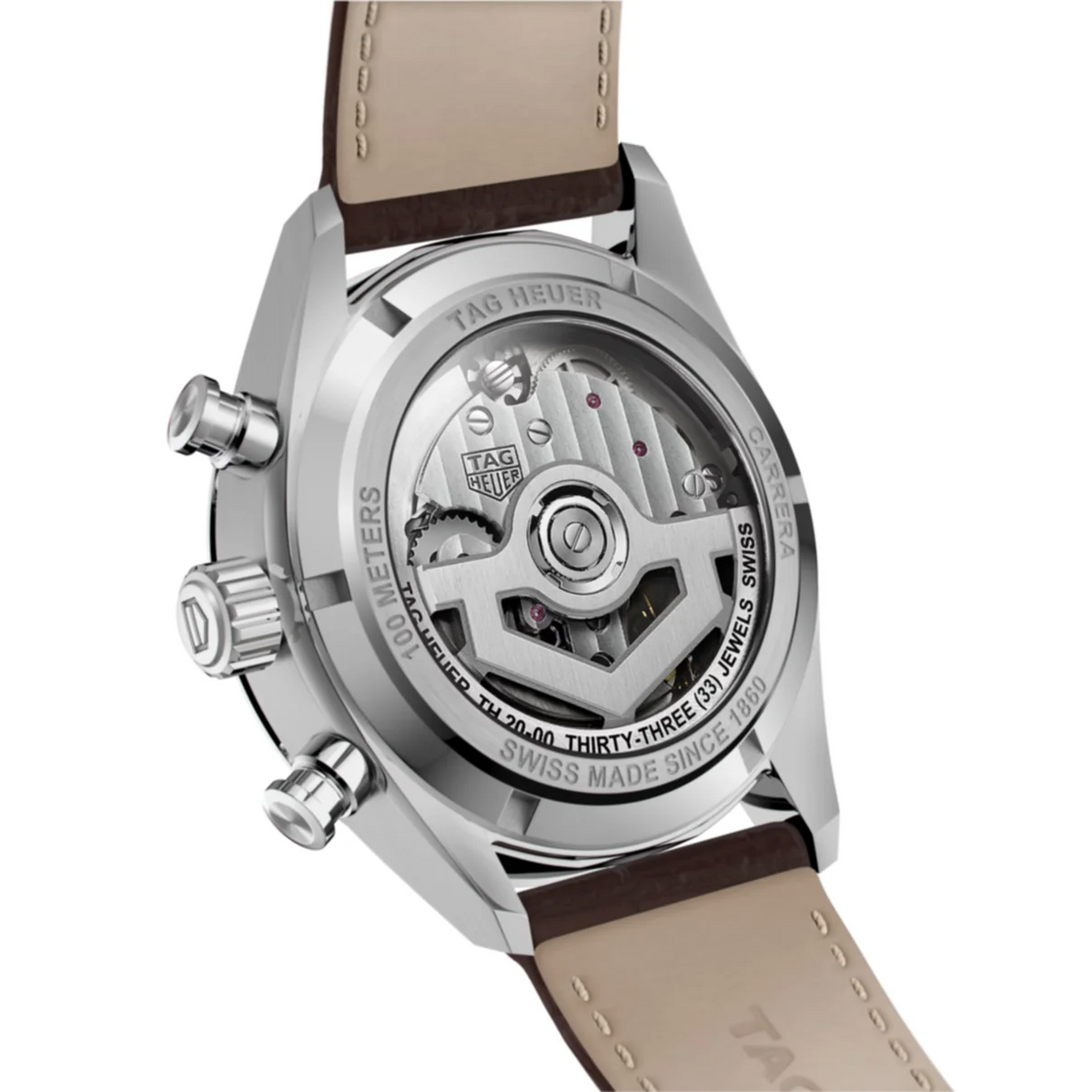 Carrera Heritage Automatic Chronograph 42mm – Silver & Brown
