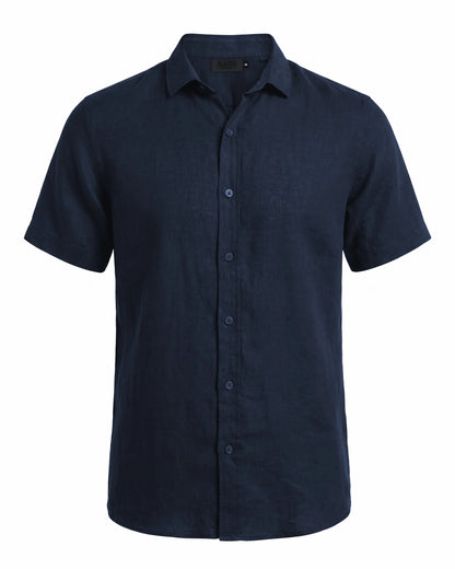 Men’s Navy Linen Shirt