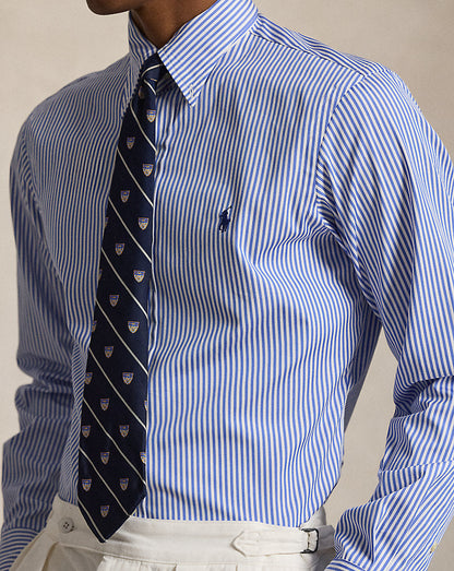 Men’s Blue Striped Button-Up Shirt