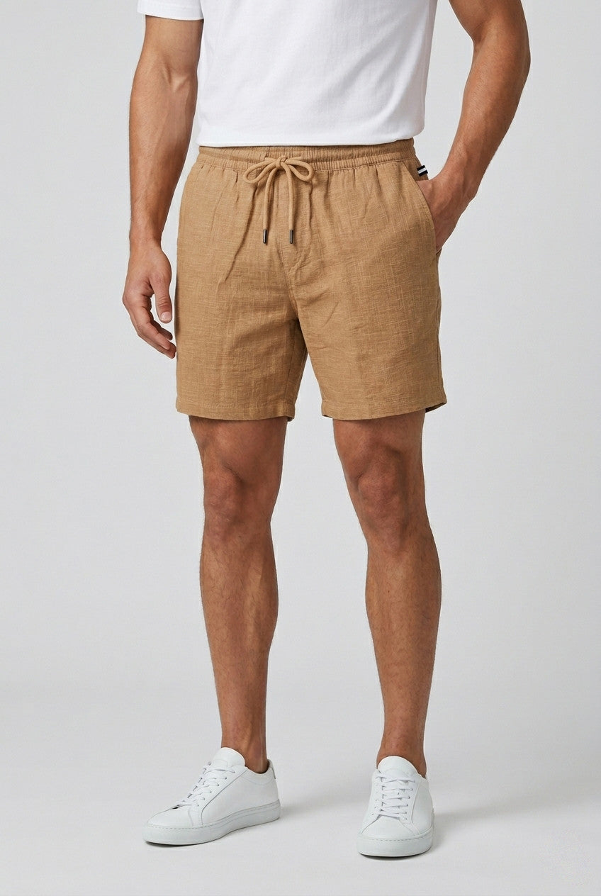 Men’s Tan Drawstring Shorts