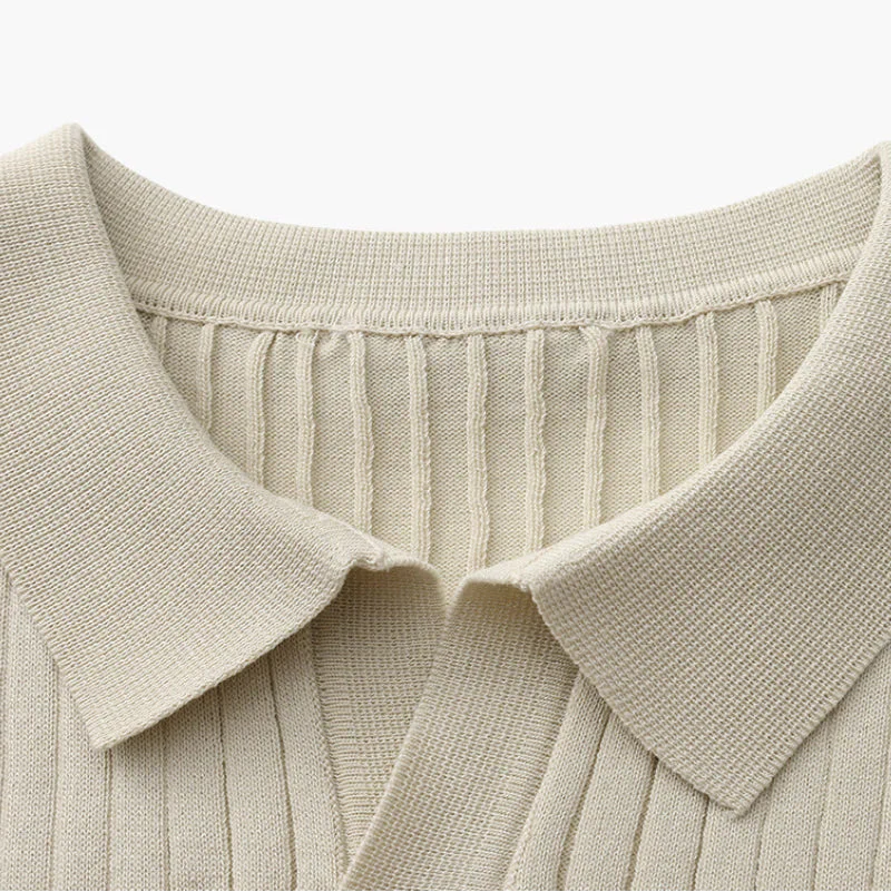 Men’s Ribbed Knit Polo