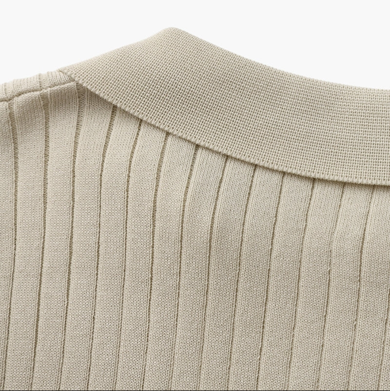 Men’s Ribbed Knit Polo